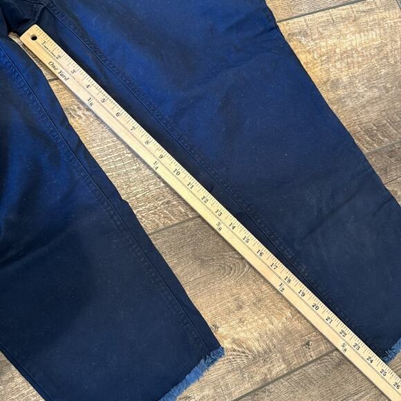 NWT Loft Outlet Girlfriend Chino Curvy Mid Rise Slim Leg Navy Pant Size 12 - Picture 3 of 7